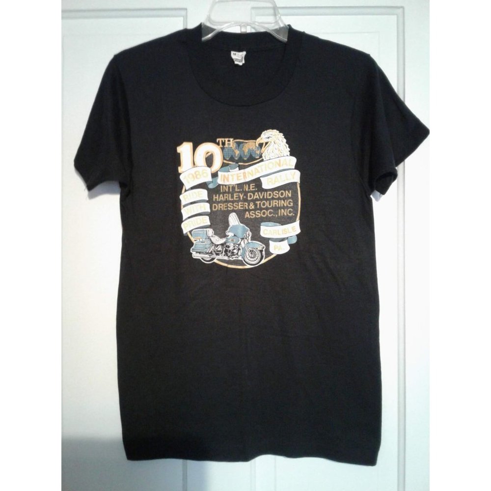Screen Stars Biker Shirt, 1986 Vintage Harley Shirts, Mens Harley Shirt - Picture 2 of 6